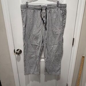 Goodfellow Mens Pajama Pants Striped Gray L